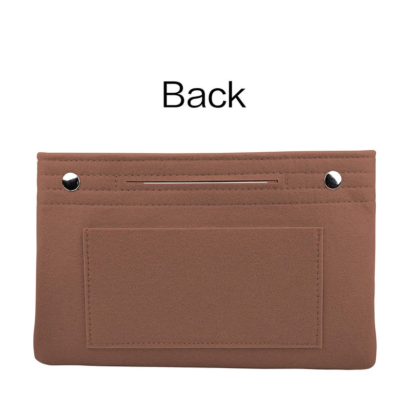 Vercord Felt Purse Tote Organizer Insert Divider Inside Handbag for Women Medium Coffee - Image 5